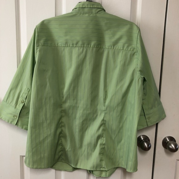 DCC women green and blue striped blouse size 1X - Picture 5 of 8